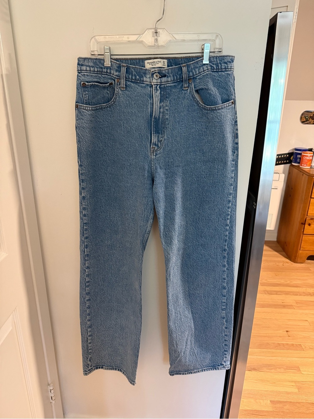 Abercrombie & Fitch Light Wash High-Rise Straight Jeans